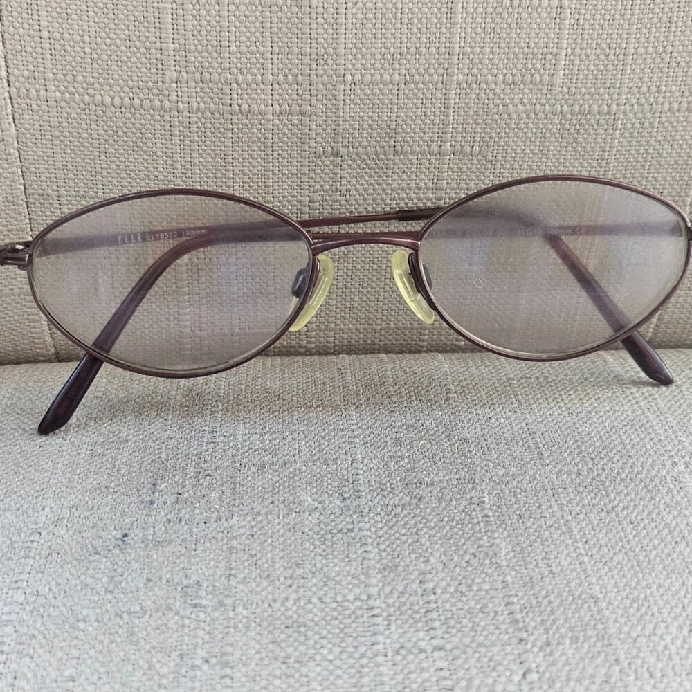 Elle Women Glasses Frame Titanium Burgundy Tone Eyewear EL18522 Eyeglasses